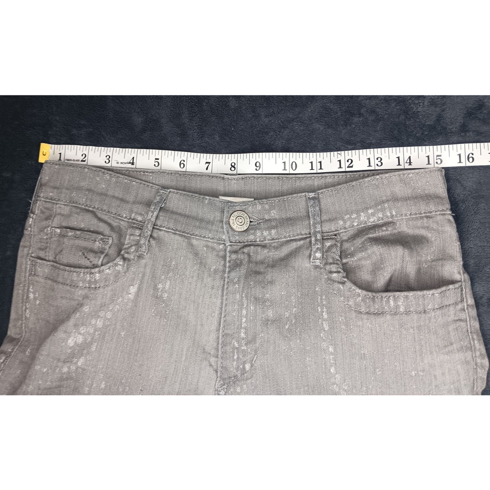 True Religion Chrissy Metallic Gray Snake Print Skinny Stretch Jeans Size 31 - Picture 11 of 12